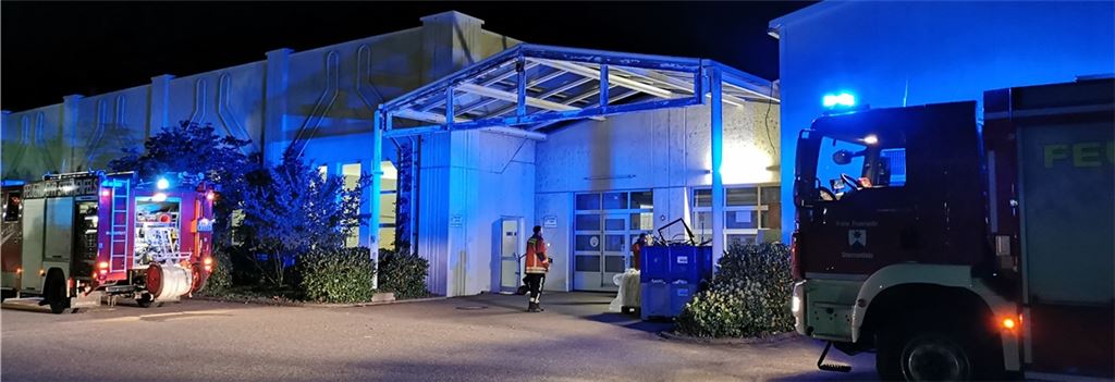 Brandalarm im Gewerbegebiet