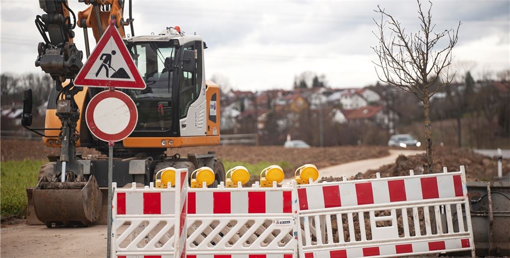 Glasfaserausbau stoppt Radfahrer