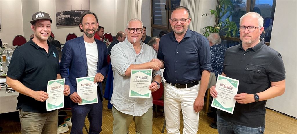 GHV ehrt langjährige Mitglieder