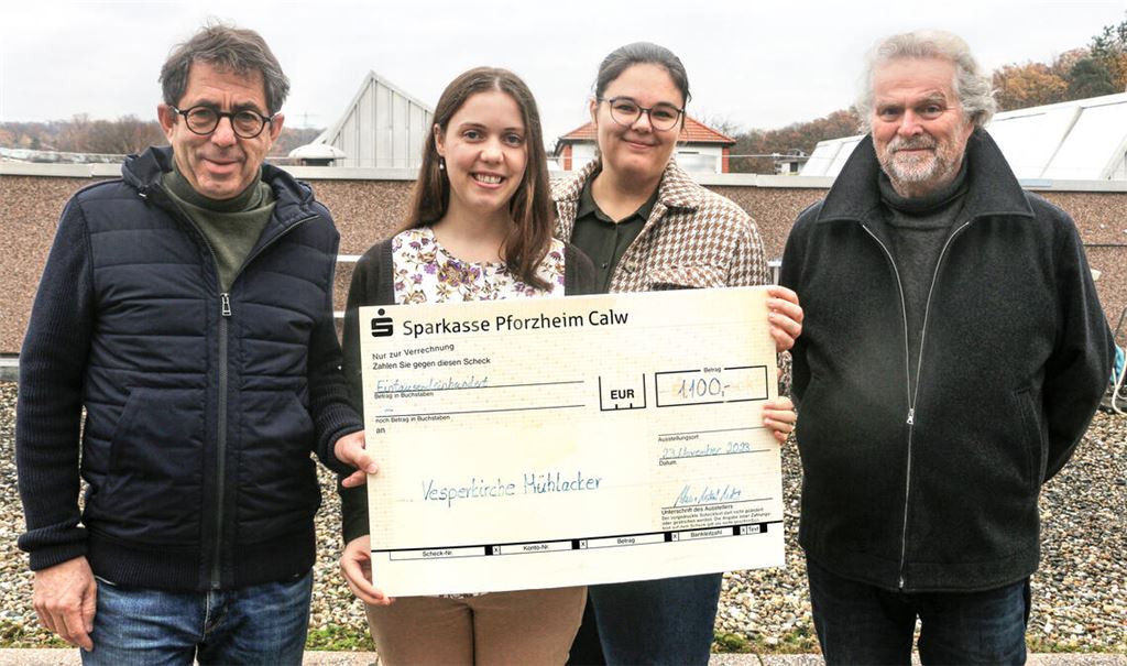 Glücksrad-Erlös: Mühlacker Tagblatt unterstützt Vesperkirche mit 1100 Euro