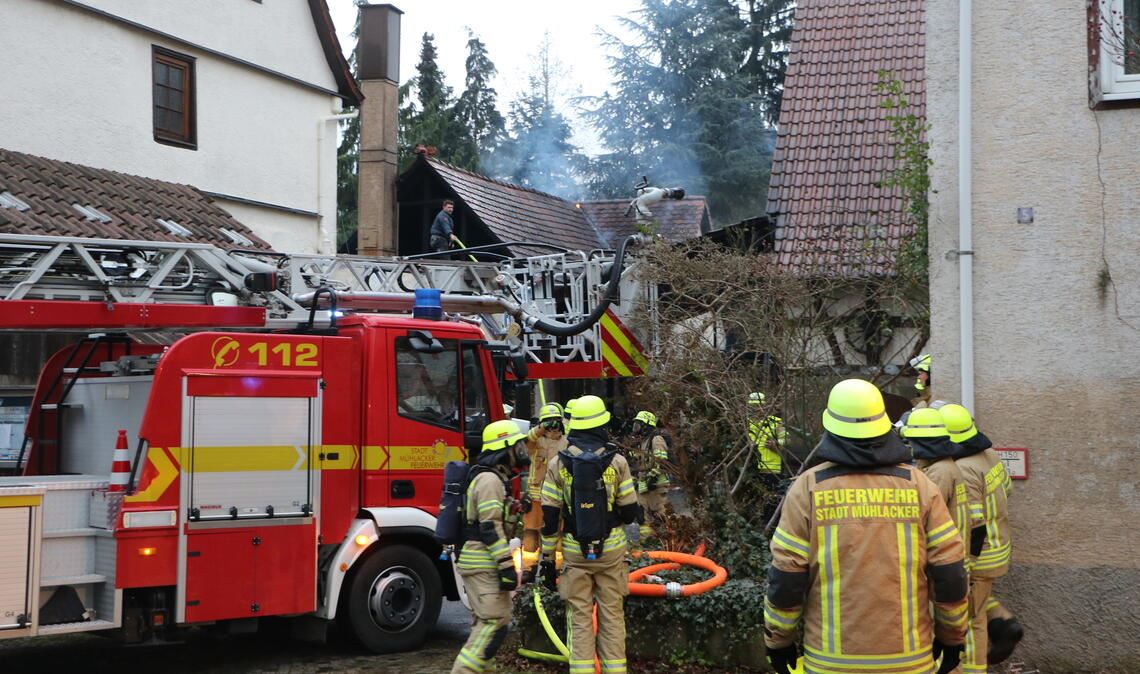 Scheunenbrand im Ortskern