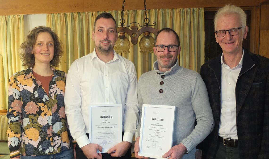 Firma Fink ehrt treue Mitarbeiter