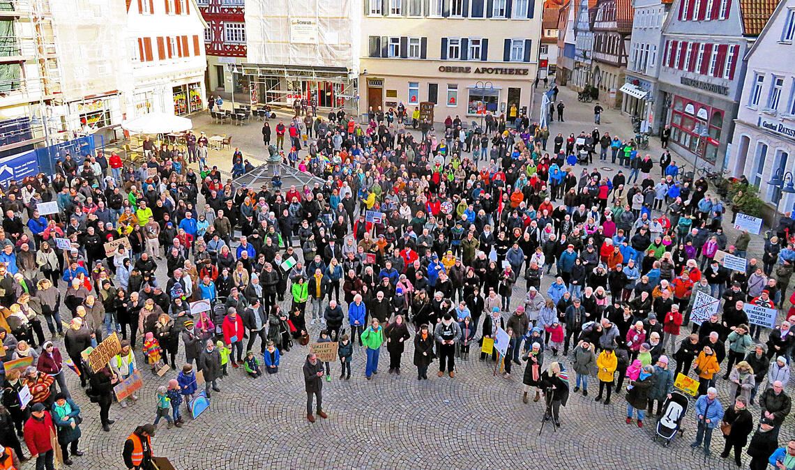 Zeitzeugin ist mit dabei: Vaihingen zeigt Flagge gegen Rechtsextremismus