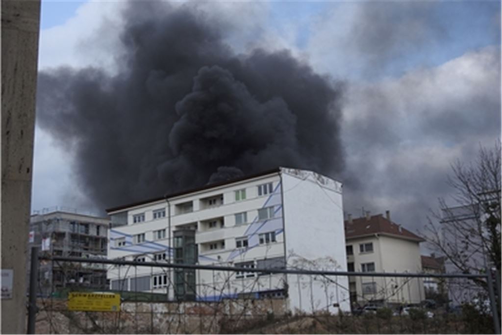 Brand in Rohbau sorgt für Aufsehen