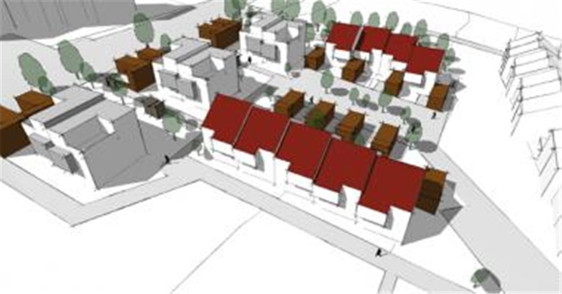 Bis zu neun Reihenhäuser und sechs Doppelhaushälften sollen auf einer noch unbebauten Fläche am Senderhang zwischen Röntgen- und Einsteinstraße entstehen. Die Nachfrage ist gut.