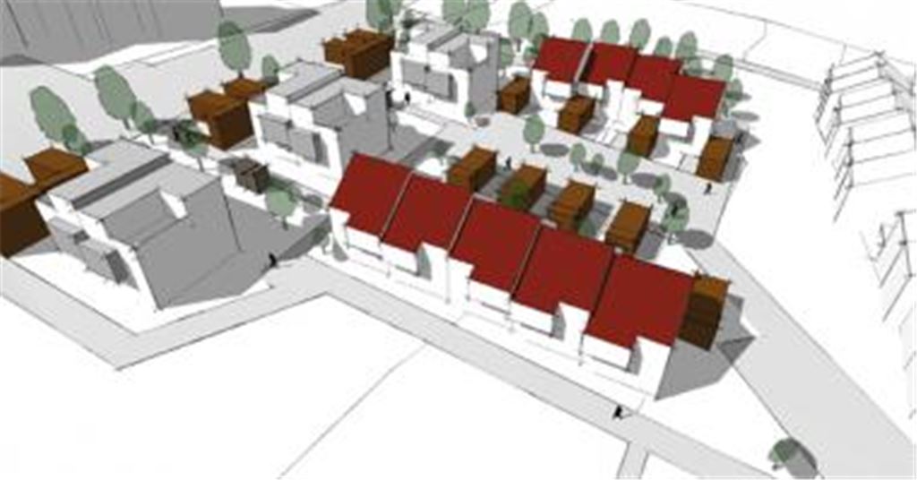 Bis zu neun Reihenhäuser und sechs Doppelhaushälften sollen auf einer noch unbebauten Fläche am Senderhang zwischen Röntgen- und Einsteinstraße entstehen. Die Nachfrage ist gut.