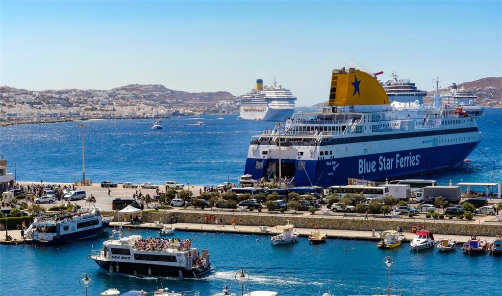 Blick auf den Hafen von Mykonos in der Ägäis. Die Hoheitsrechte über Teile des Meeresgebiets sind seit Langem umstritten.