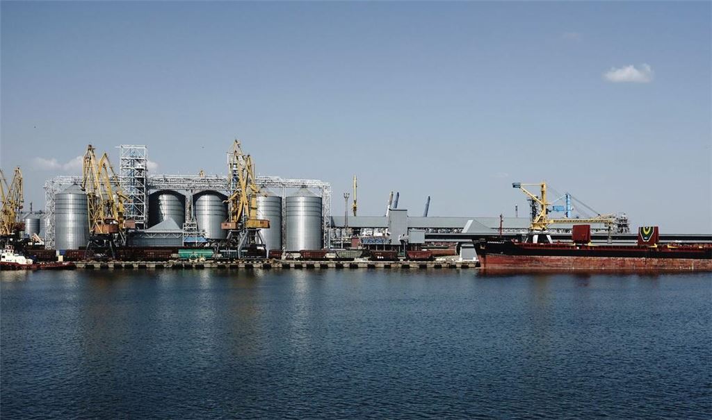 Blick auf den Seehafen von Odessa.
