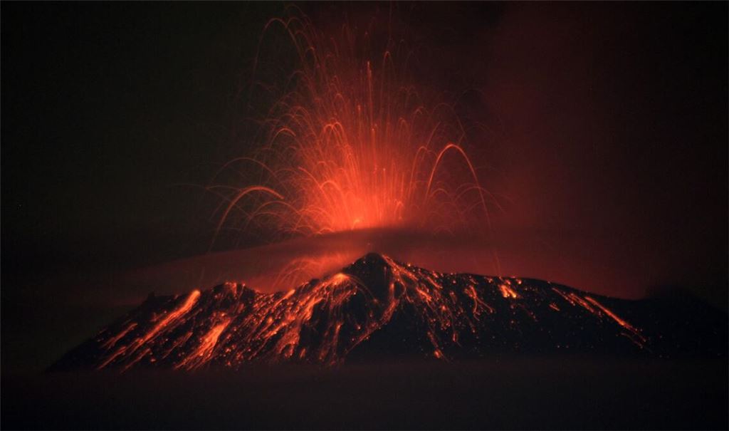 Blick auf den Vulkan Popocatepetl am 20. Mai 2023.