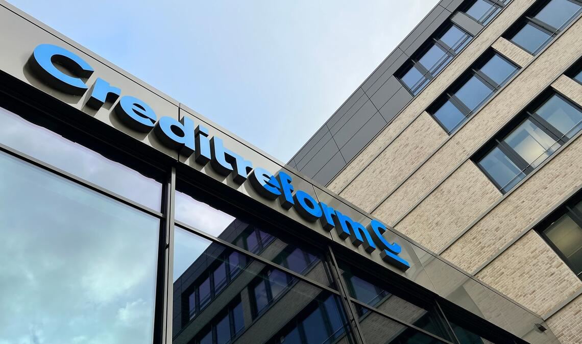 Blick auf die Creditreform-Zentrale in Neuss.