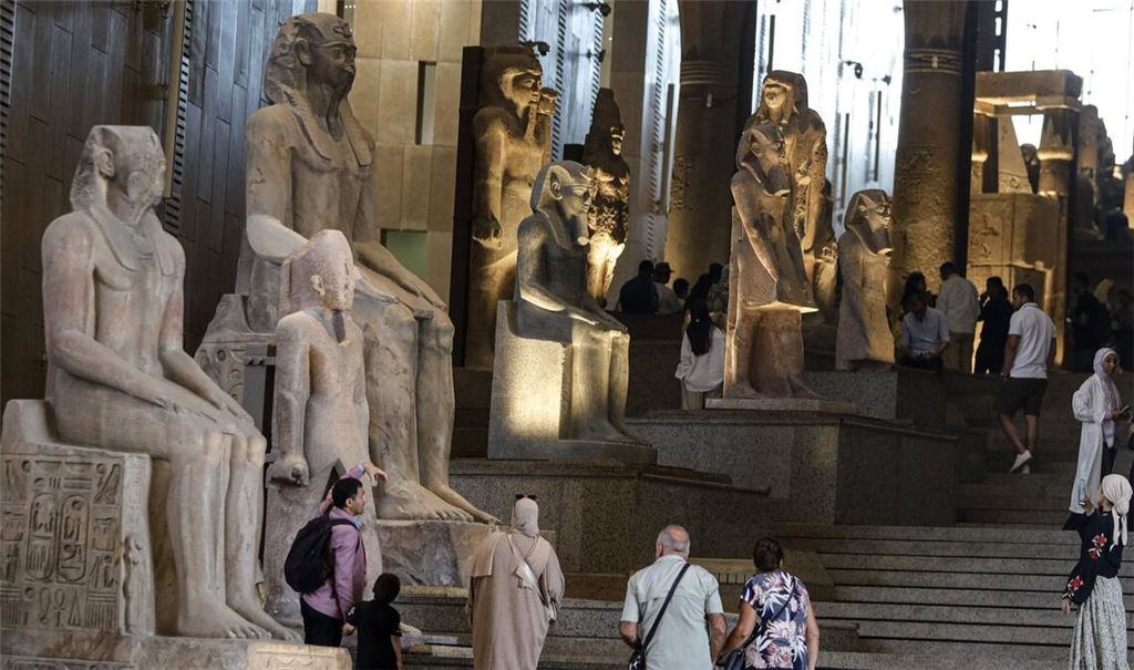 Blick ins Grand Egyptian Museum in Kairo
