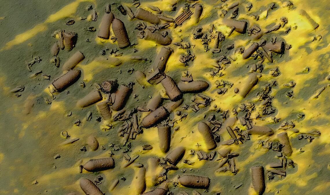 Bomben auf dem Meeresgrund in der Lübecker Bucht.