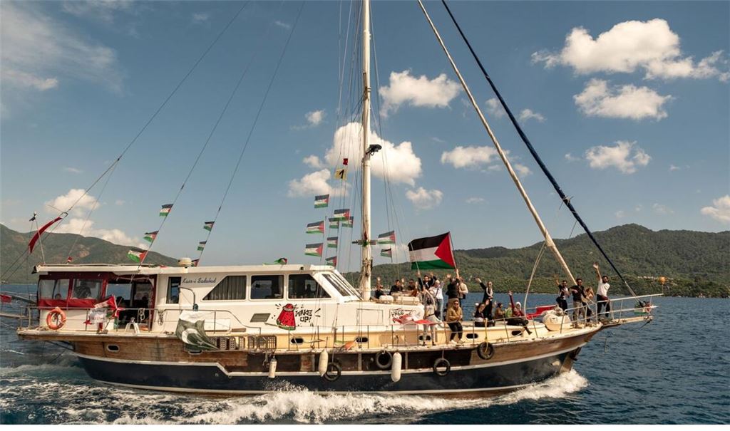Boote der «Global Sumud Flotilla» verlassen den Hafen von Marmaris in der Türkei in Richtung Gaza (Archivbild).
