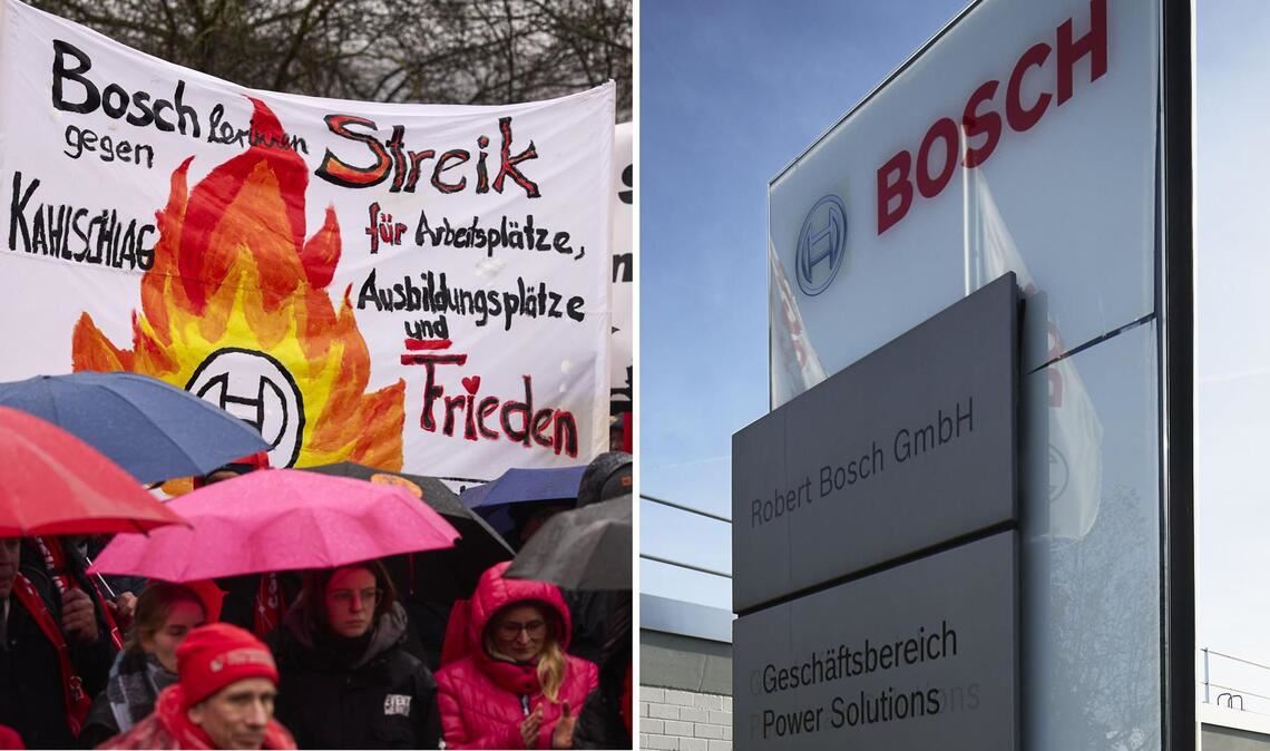 Bosch-Mitarbeiter hatten in Waiblingen gegen die Schließung der dortigen PS-Produktion demonstriert – vergeblich.