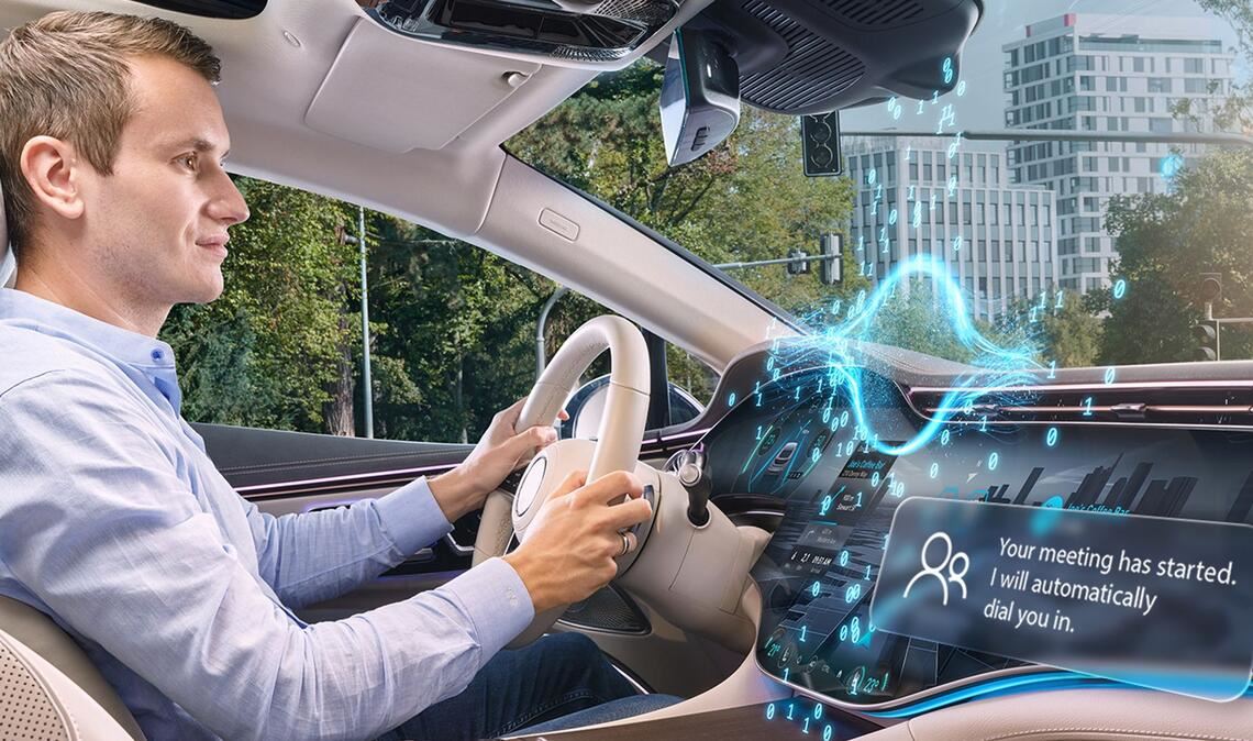 Bosch stellt  bei der CES 2026 unter anderem das KI-basierte Cockpit vor.