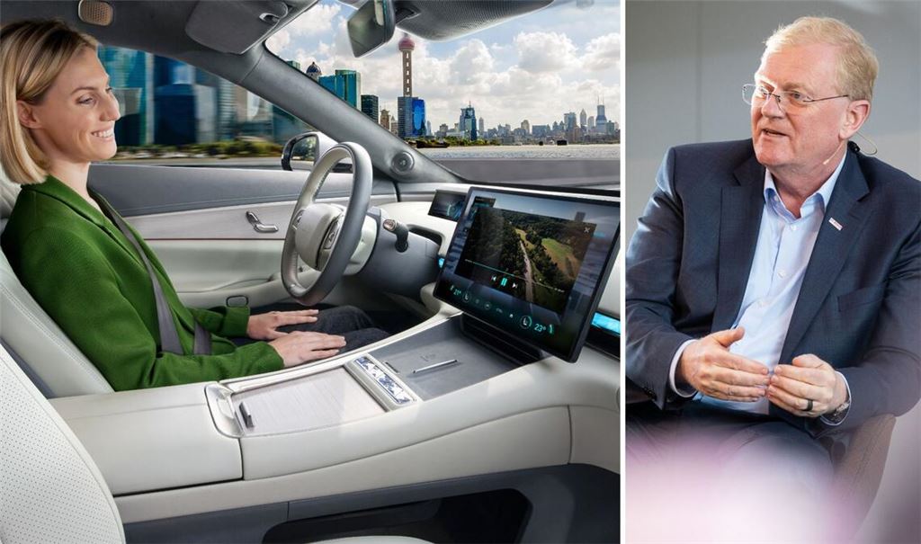 Bosch um CEO Stefan Hartung arbeitet unter anderem an Level-3-Fahrfunktionen. Bei dieser Stufe darf man während der Fahrt den Blick von der Straße nehmen. Auch die Hände müssen nicht mehr am Lenkrad sein.