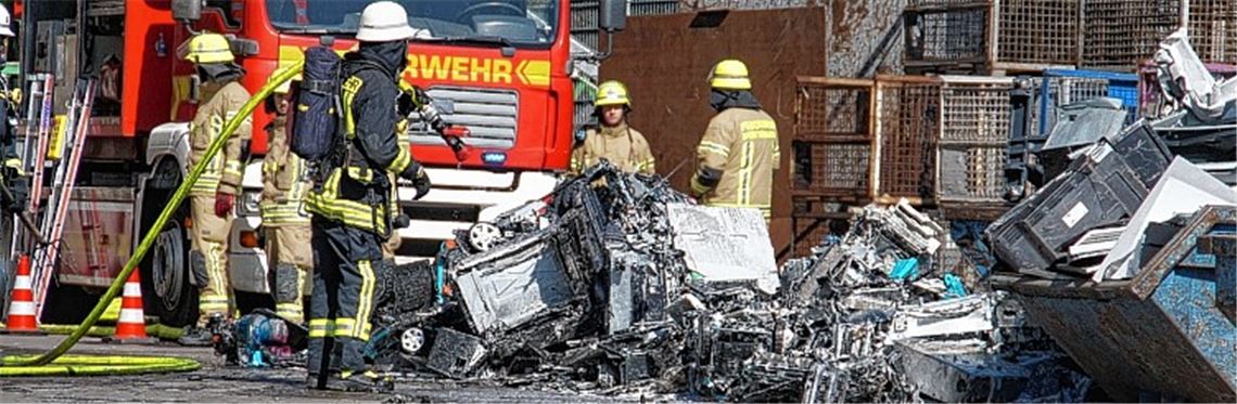 Brand in Recycling-Betrieb