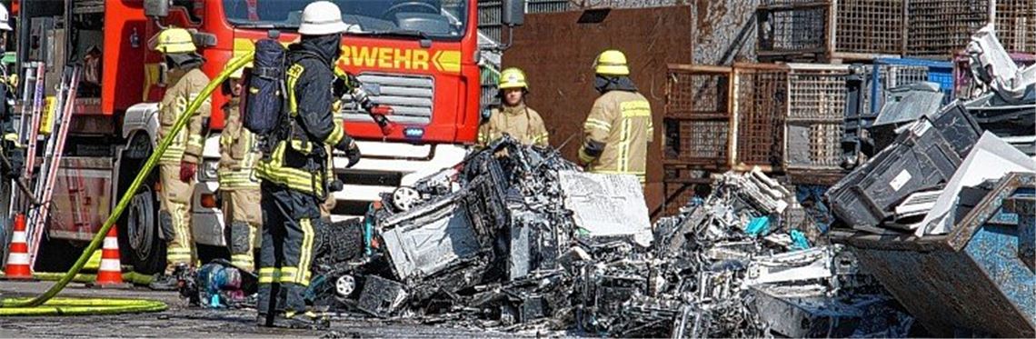 Brand in Recycling-Betrieb