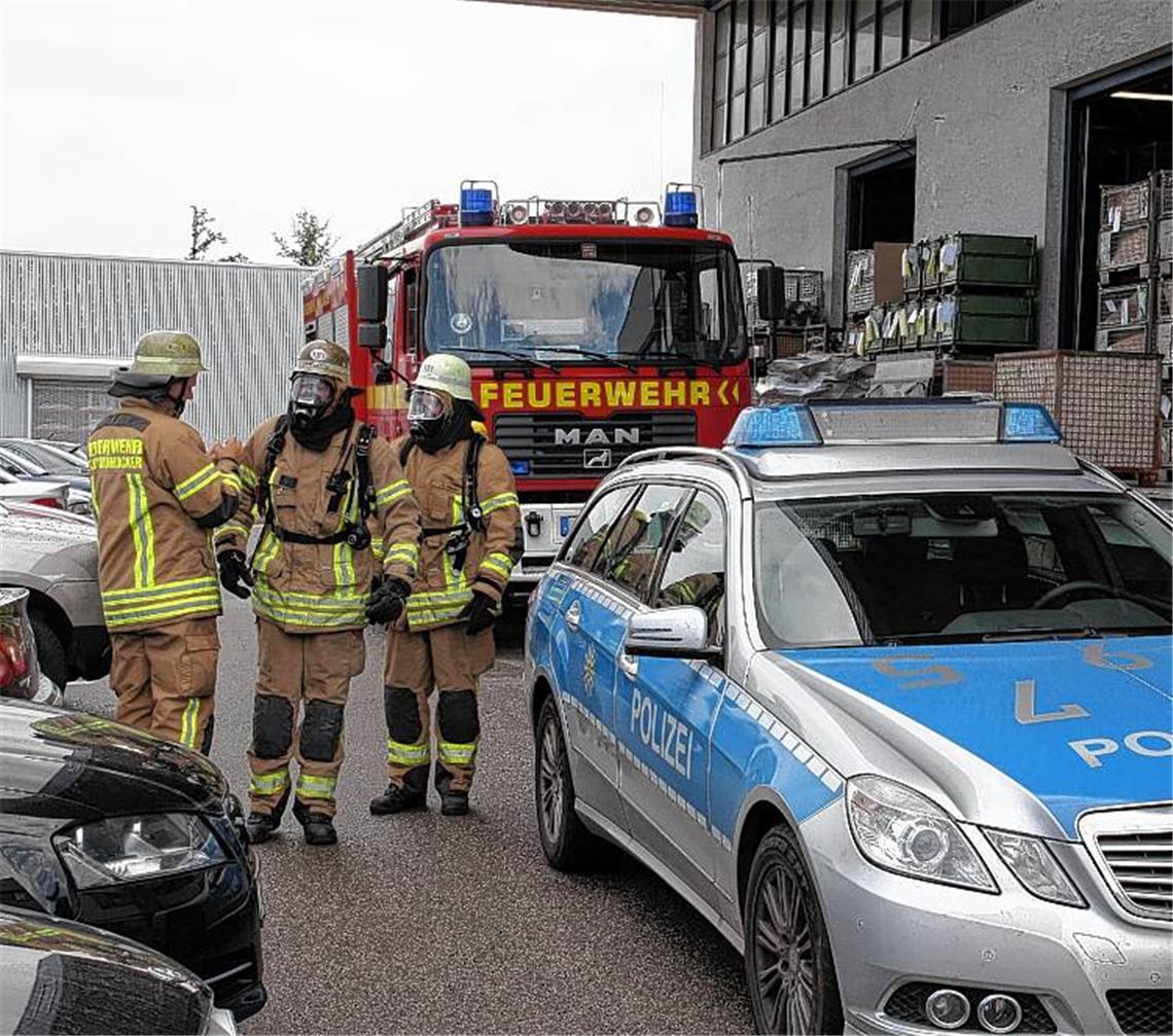 Brandalarm bei der Firma Grohmann.