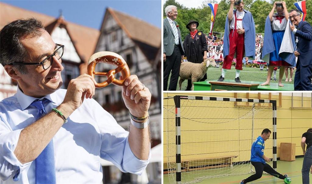 Brezel, Trachten, Sportverein – Cem Özdemir sucht Bilder, die Baden-Württemberg verkörpern.