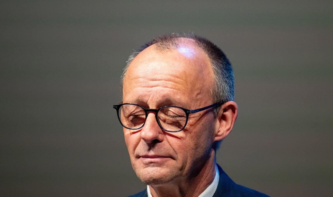Bundeskanzler Friedrich Merz spricht auf dem Politischen Aschermittwoch der CDU Rheinland-Pfalz in Trier.