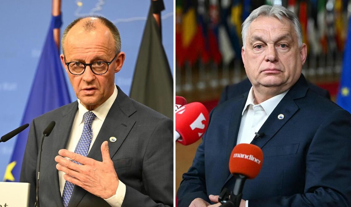 Bundeskanzler Friedrich Merz und der ungarische Premierminister Viktor Orban.