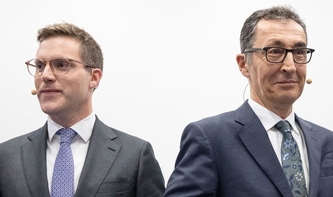 CDU-Spitzenkandidat Manuel Hagel (links) und Grünen-Spitzenkandidat Cem Özdemir.