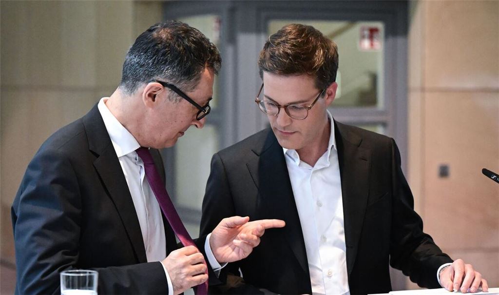 Cem Özdemir (l.) und Manuel Hagel.