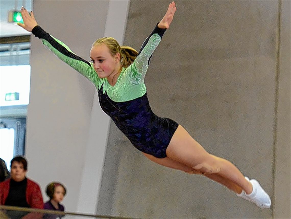 Charlene Burks wird Badische Meisterin im Trampolinturnen. Foto: privat