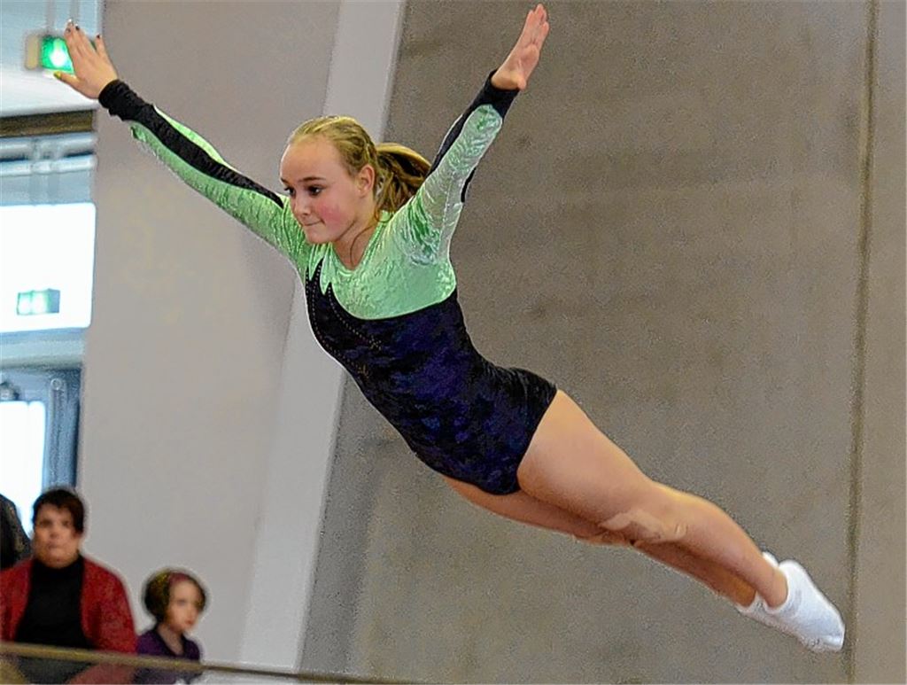 Charlene Burks wird Badische Meisterin im Trampolinturnen. Foto: privat