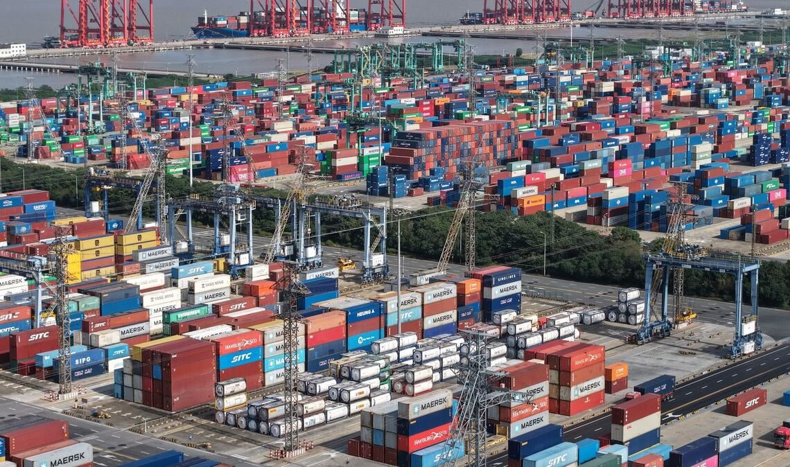 Chinas Wirtschaft hängt stark vom Export ab.