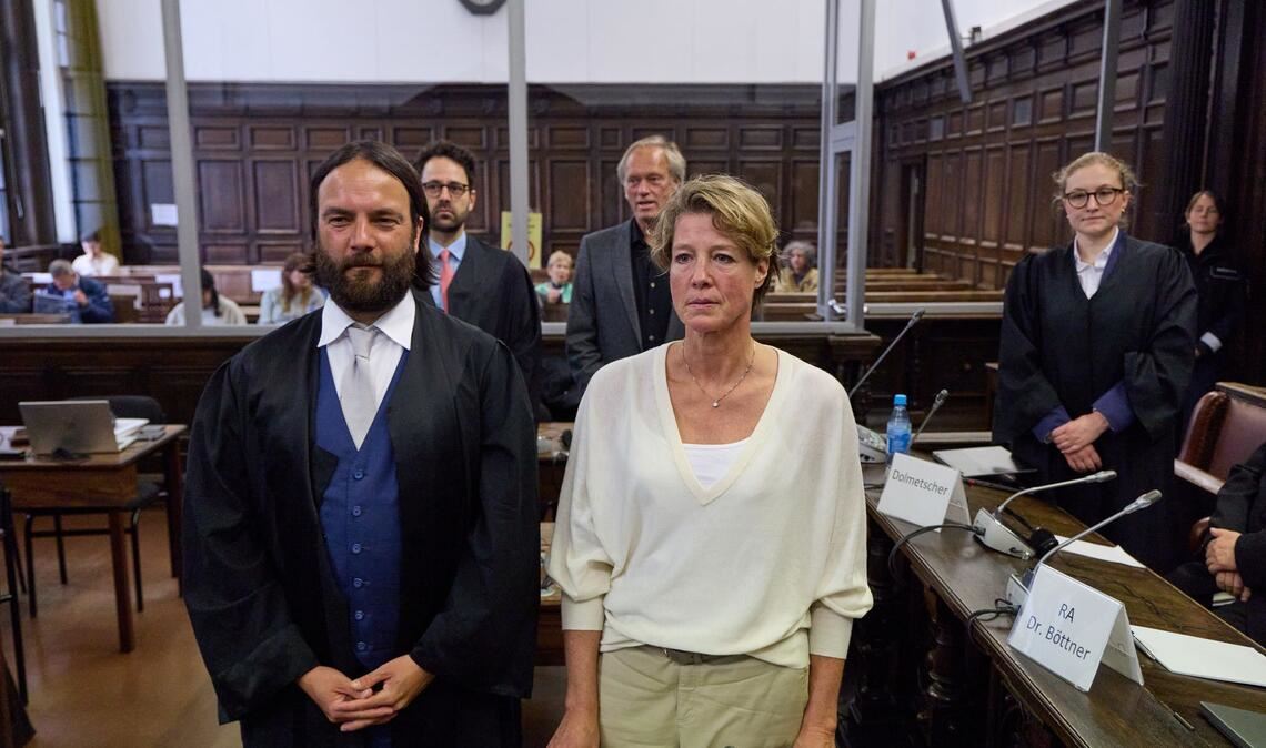 Christina Block ist eine von sieben Angeklagten im Prozess.
