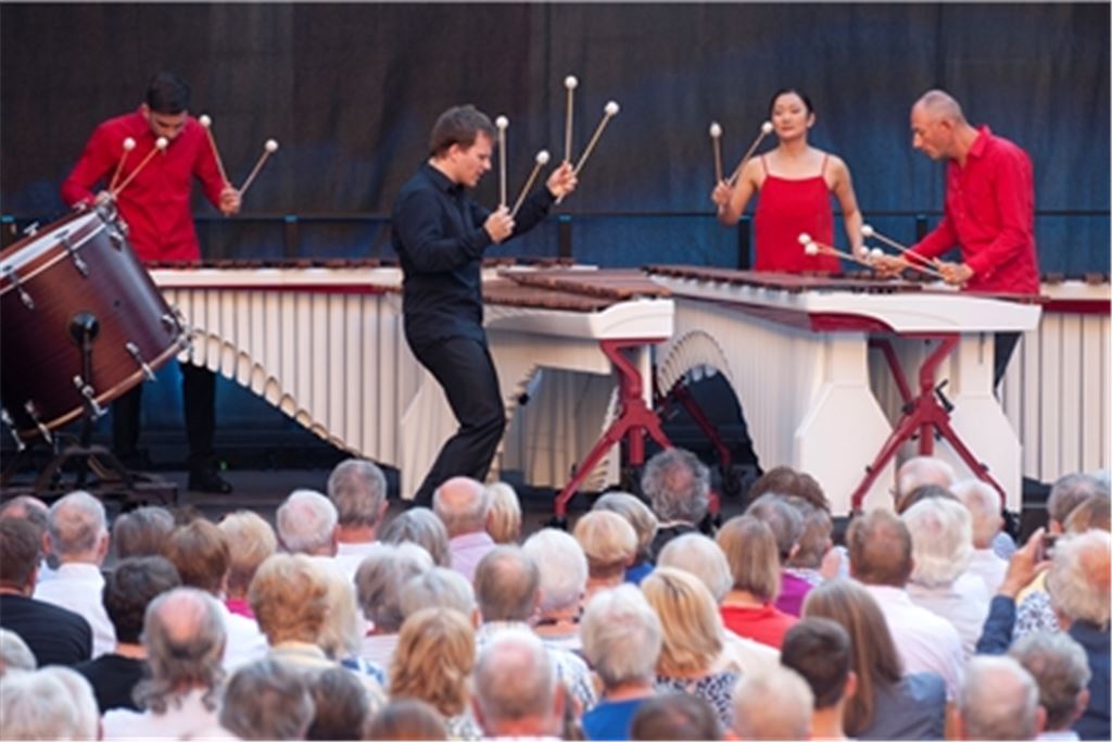 Christoph Sietzen und das Wave Quartet musizieren im Weltkulturerbe. Foto: Fotomoment