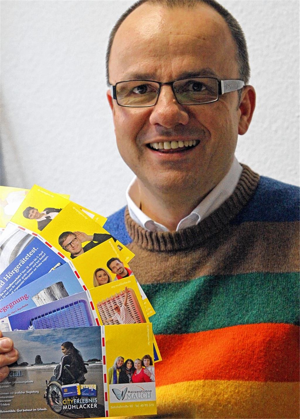 Citymananger Thomas Müller will für das Cityerlebnis Mühlacker werben. In einer Kampagne sollen die Qualitäten der vielen inhabergeführten Fachgeschäfte in Mühlacker ins Rampenlicht gerückt werden. Sie sorgen dafür, so Müller, das Mühlacker eine lebendige Stadt ist. (Foto: Goertz)