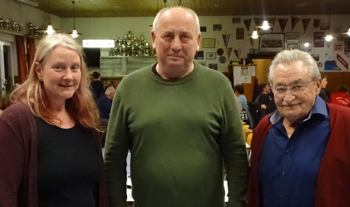 Claudia Klingel), Werner Geiger, Hugo Kurfiss (v.li.) Foto: privat