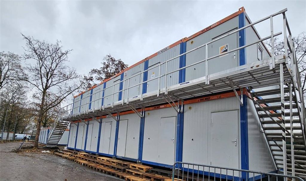 Containerunterkünfte für Migranten – in den Kommunen fehlt es an Wohnraum.