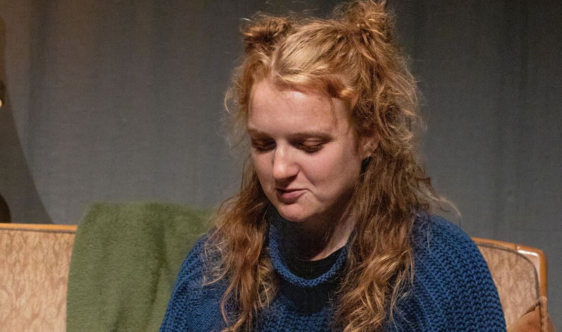 Cora Frank bei der Aufführung des Musicals „Wir/Allein“ im September. Foto: Linda Koprowski