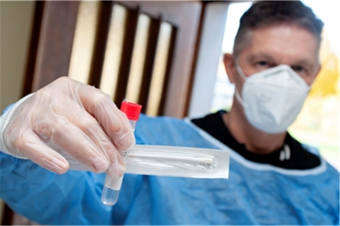Corona-Test. Foto: Fotomoment