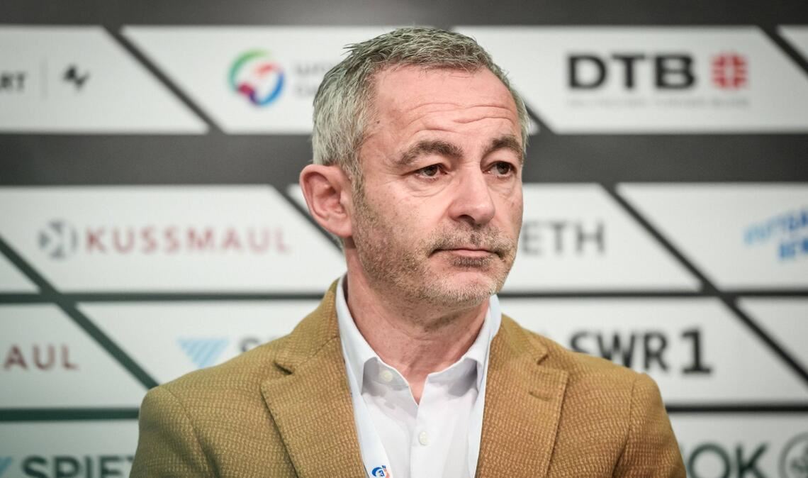 DTB-Präsident Alfons Hölzl stand in Stuttgart Rede und Antwort.