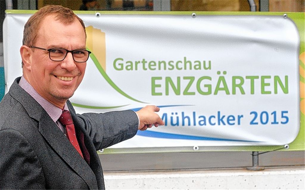 Da geht’s lang: Frank Schneider freut sich aufs Gartenschaujahr 2015 – auch wenn dem Rathauschef und „seinem“ Gemeinderat noch andere wichtige Themen unter den Nägeln brennen. 
