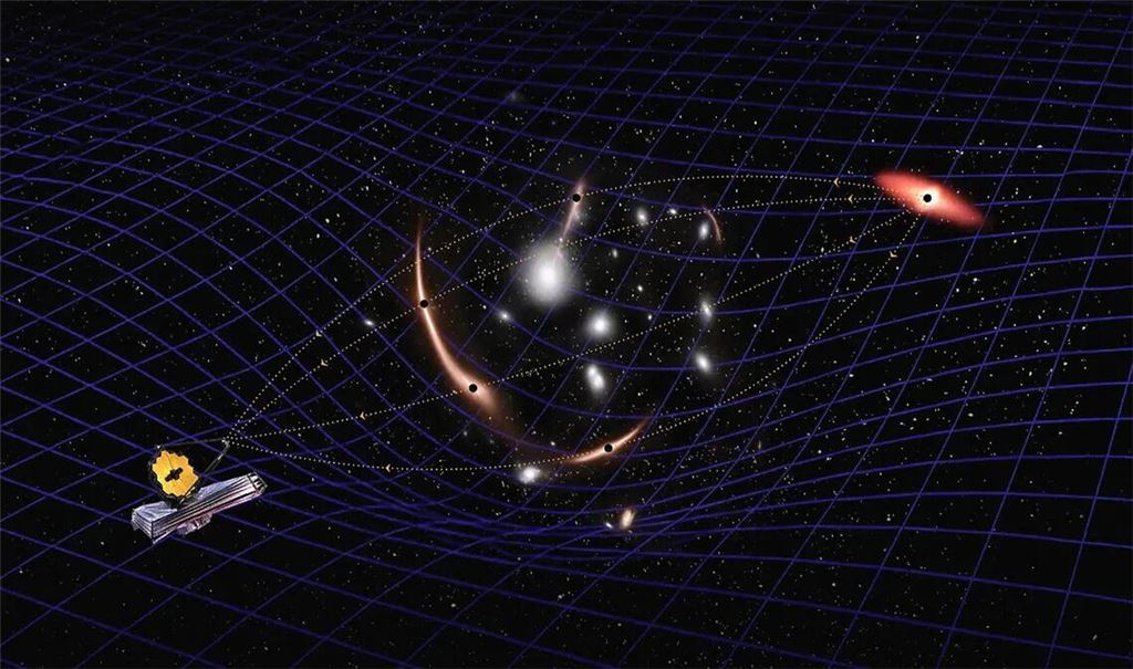 Dank des James-Webb-Weltraumteleskops und der Gravitationslinsenwirkung gelang es Astronomen erstmals, die Masse eines ruhenden Schwarzen Lochs aus dem frühen Universum zu bestimmen.