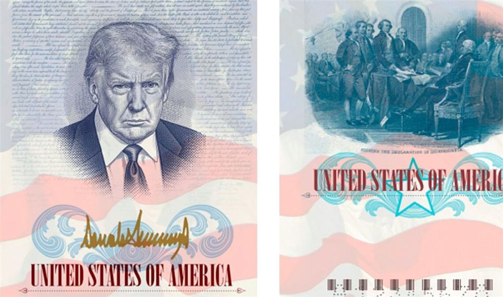 Das Abbild des US-Präsidenten wird bald auf der Innenseite einer Sonderausgabe amerikanischer Reisepässe zu sehen sein.
