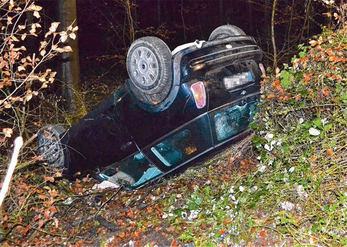 Das Auto landet auf dem Dach. Foto: myro