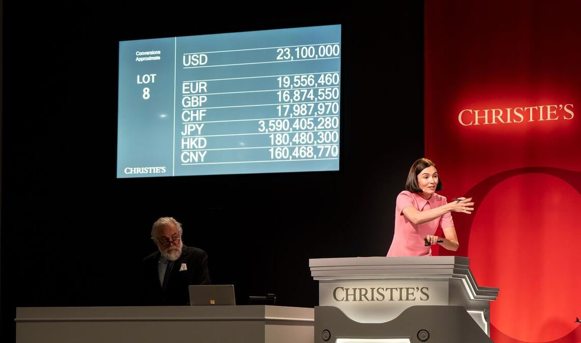 Das Bietergefecht dauerte rund 45 Minuten. (Handout)