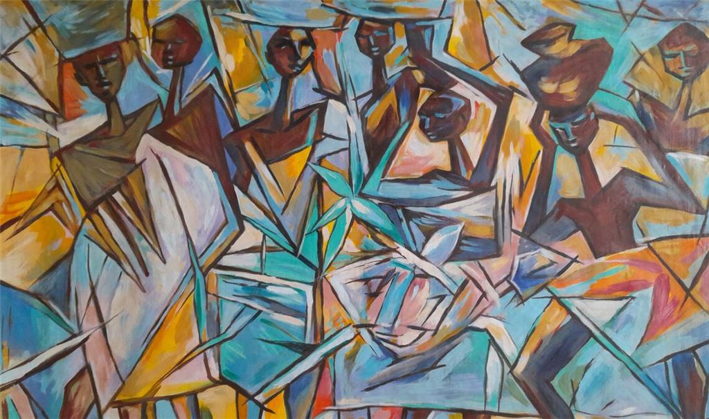 Das Bild „Peasant Woman“ von „Tansanias Picasso“ Raza Mohamed. Foto: privat