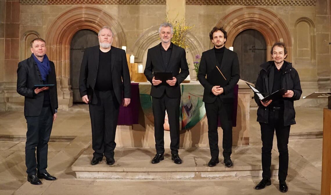 Das Ensemble „Ordo Virtutum“ hat zum Beginn der Woche den Auftakt der musikalischen Andachten zur Karwoche im Kloster Maulbronn gestaltet. Fotos: Bastian