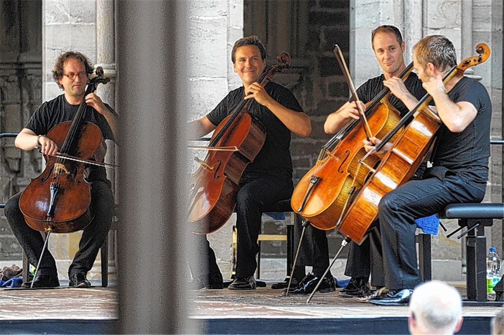 Das Ensemble quattrocelli tritt im Maulbronner Kloster auf.