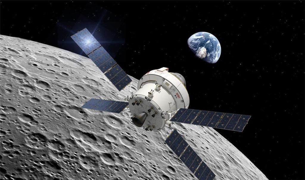 Das „Europäische Servicemodul“ ist das Kraftwerk des Orion-Raumschiffs und versorgt die Kapsel mit Strom, Antrieb, Temperaturregelung sowie Luft und Wasser. Foto: ESA/D. Ducros