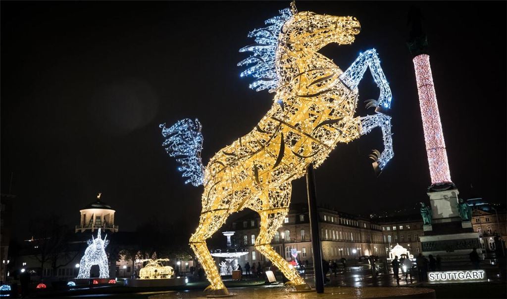 Das „Feuerpferd“ oder „Feuer-Pferd“  (hier eine Aufnahme vom „Stuttgarter Rössle“) ist in China das Symbol des Jahres 2026 – ein gutes Omen auch für die Landeshauptstadt?.