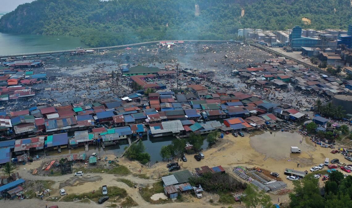 Das Gebiet ist dicht besiedelt.